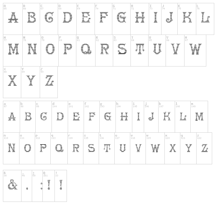 HerrFoch font map